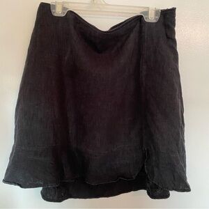 Linen Ruffle Mini Skirt